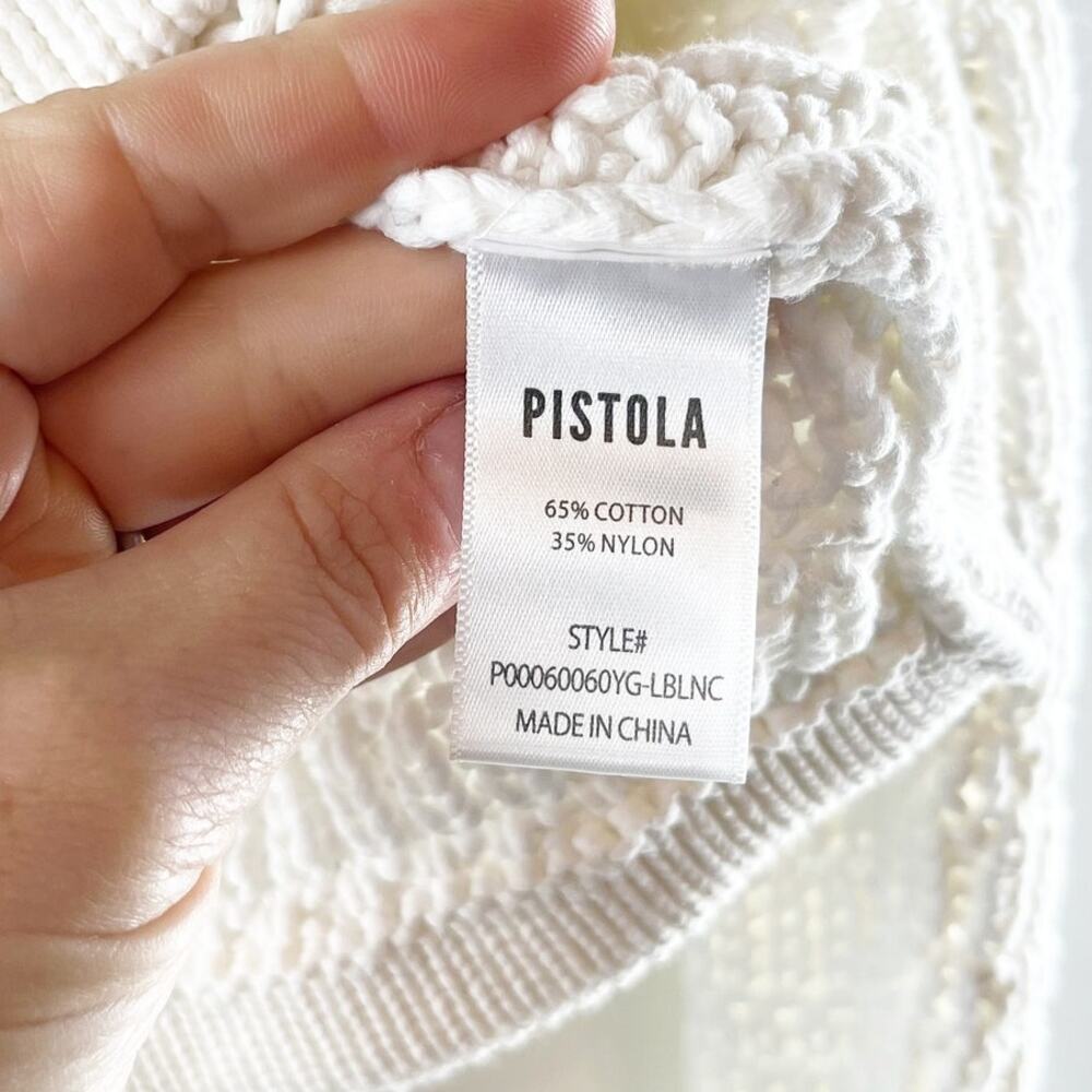 Pistola Katya Long Sleeve Crewneck Pullover Sweater Le Blanc White XS - Picture 6 of 6